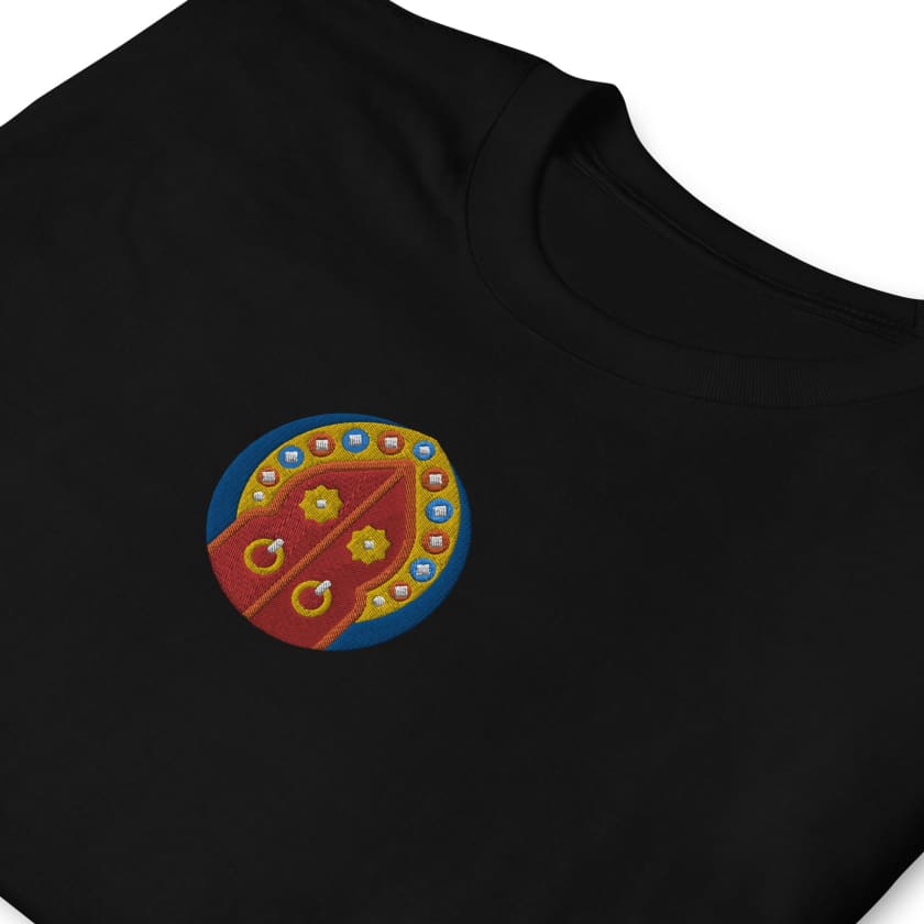 T-shirt Personnalisé Brodé Porte Marocaine Unisexe à Manches