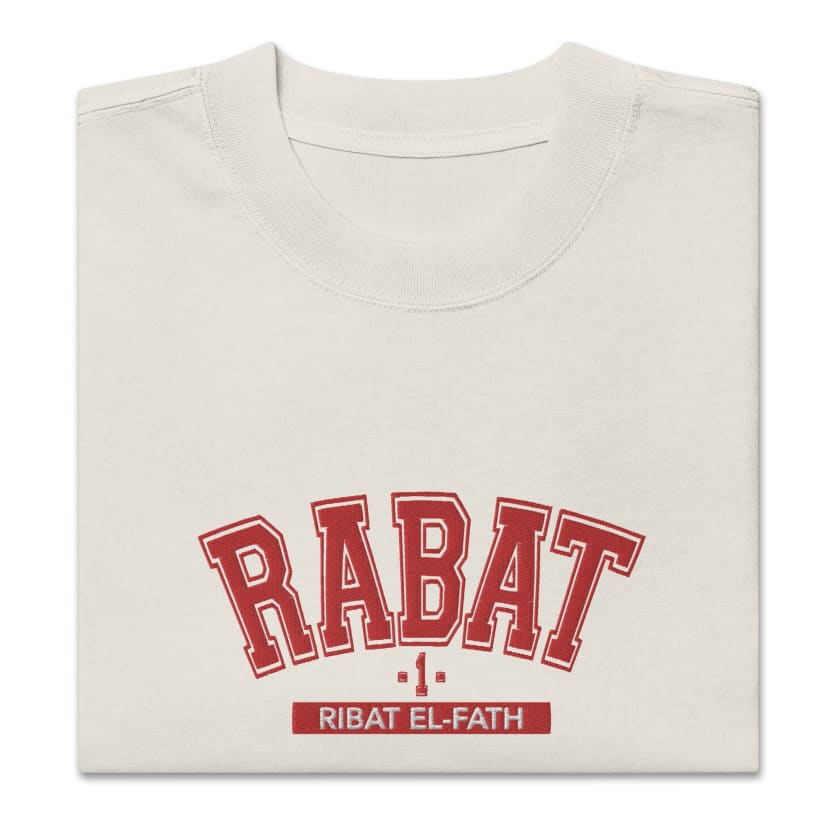 T-shirt Rabat 1 Ribat El Fath Brodé oversize unisexe