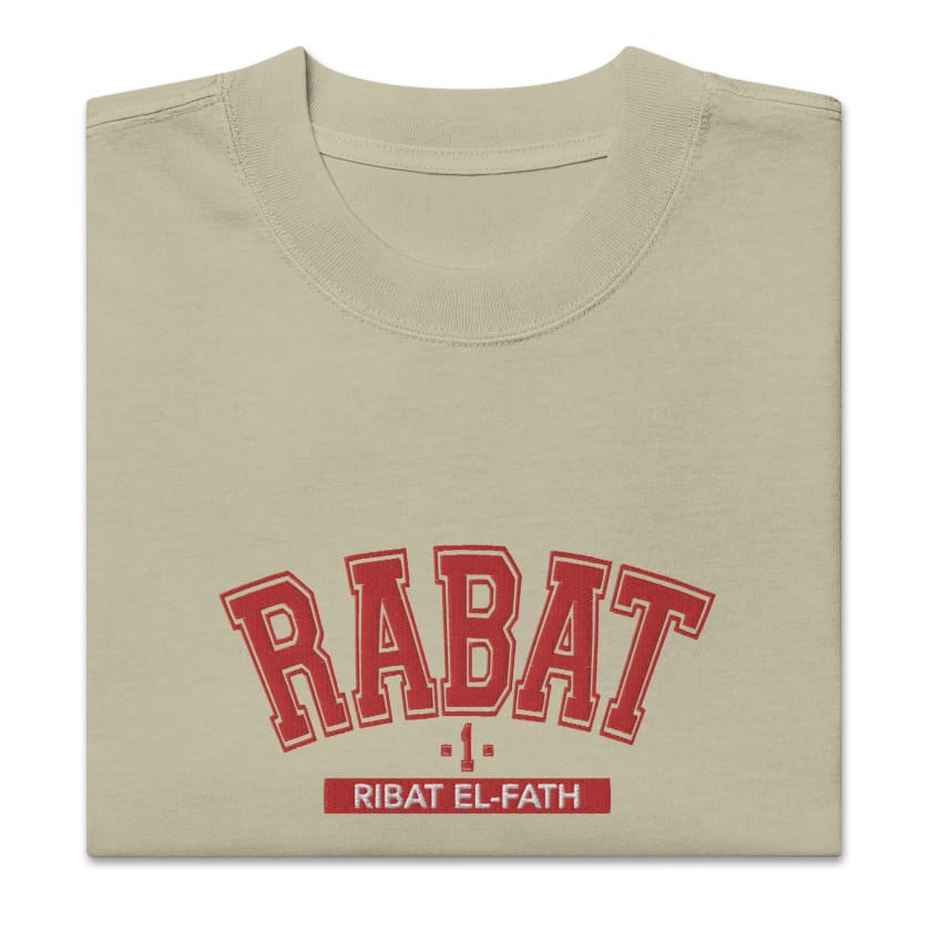 T-shirt Rabat 1 Ribat El Fath Brodé oversize unisexe