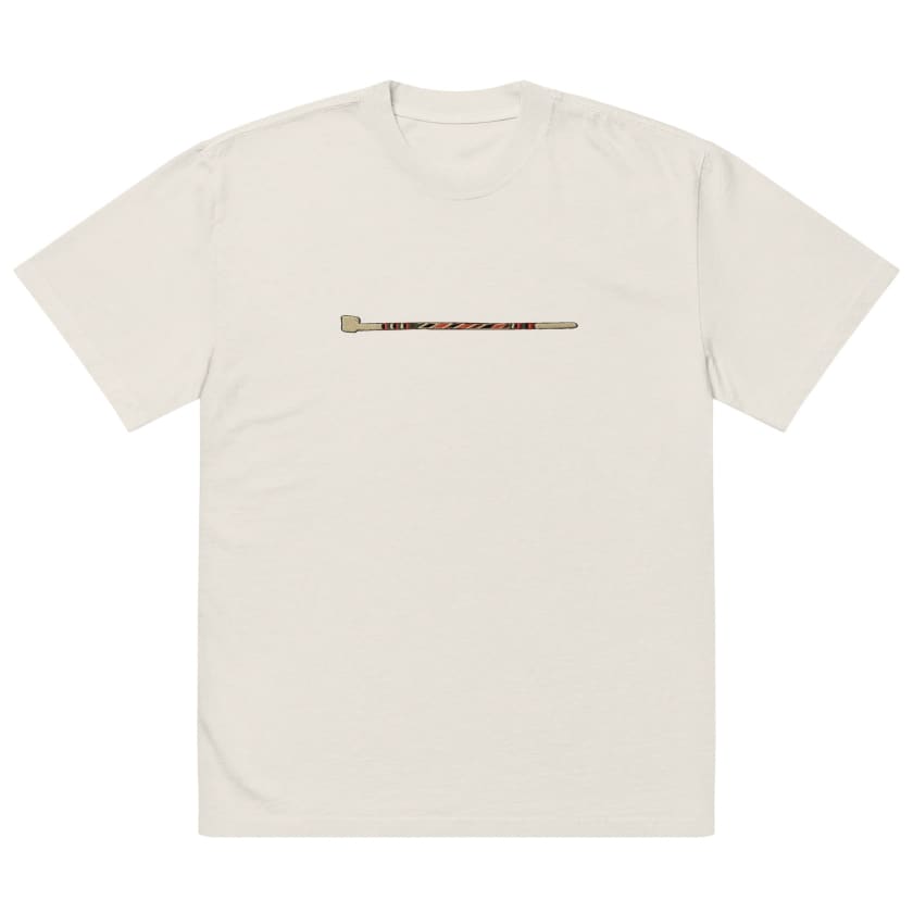 T-shirt Sebssi pipe Marocaine brodé oversize délavé