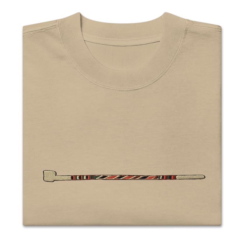 T-shirt Sebssi pipe Marocaine brodé oversize délavé