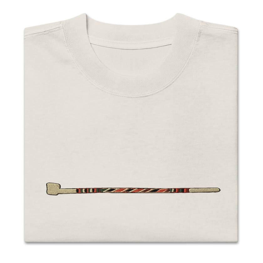 T-shirt Sebssi pipe Marocaine brodé oversize délavé