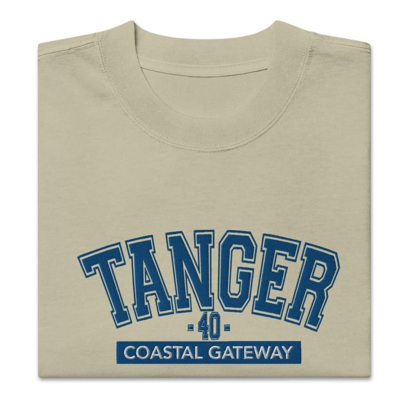T-shirt Tanger 40 Coastal Gateway brodé oversize unisexe