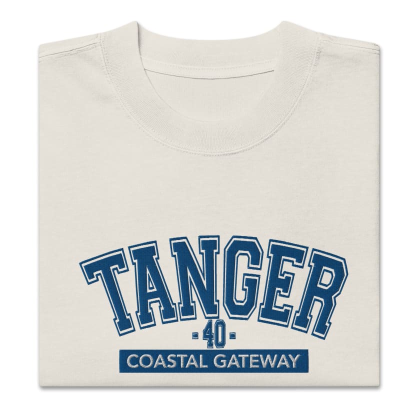T-shirt Tanger 40 Coastal Gateway brodé oversize unisexe