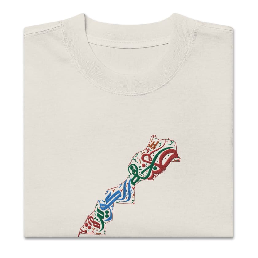 T-shirt Tanger Laguira Brodé oversize délavé