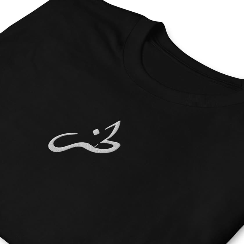 T-shirt Toz Brodé en calligraphie Arabe Unisexe