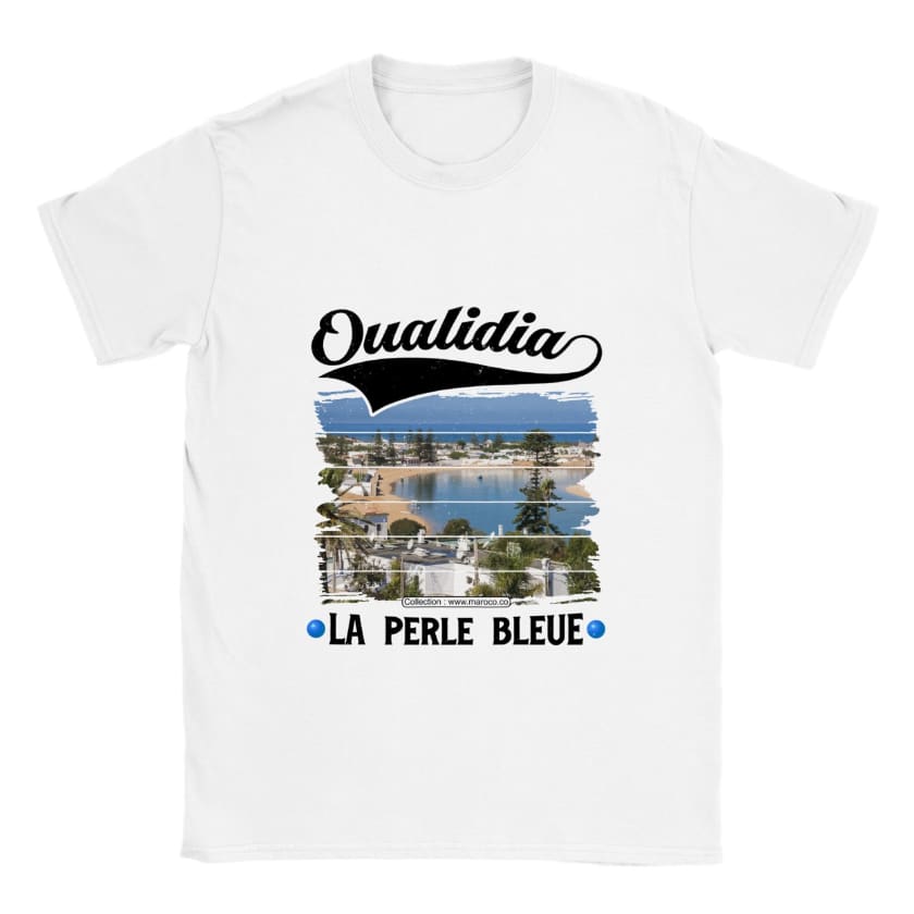 T-shirt unisexe ville oualidia au maroc la perle bleue