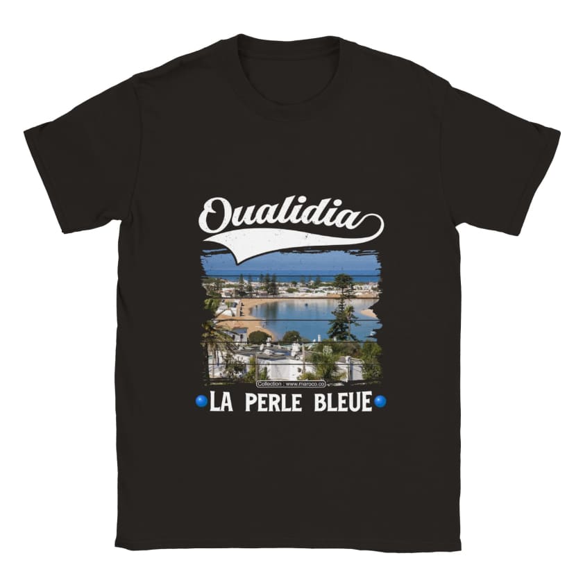 T-shirt unisexe ville oualidia au maroc la perle bleue