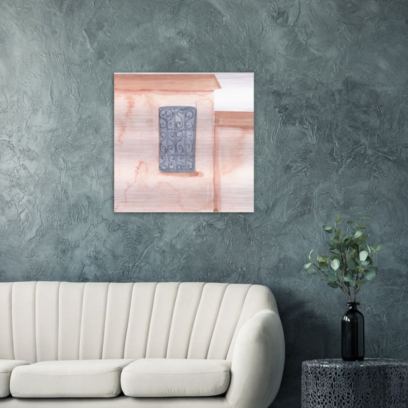 Tableau maison marocaine Aquarelle Impression en aluminium 
