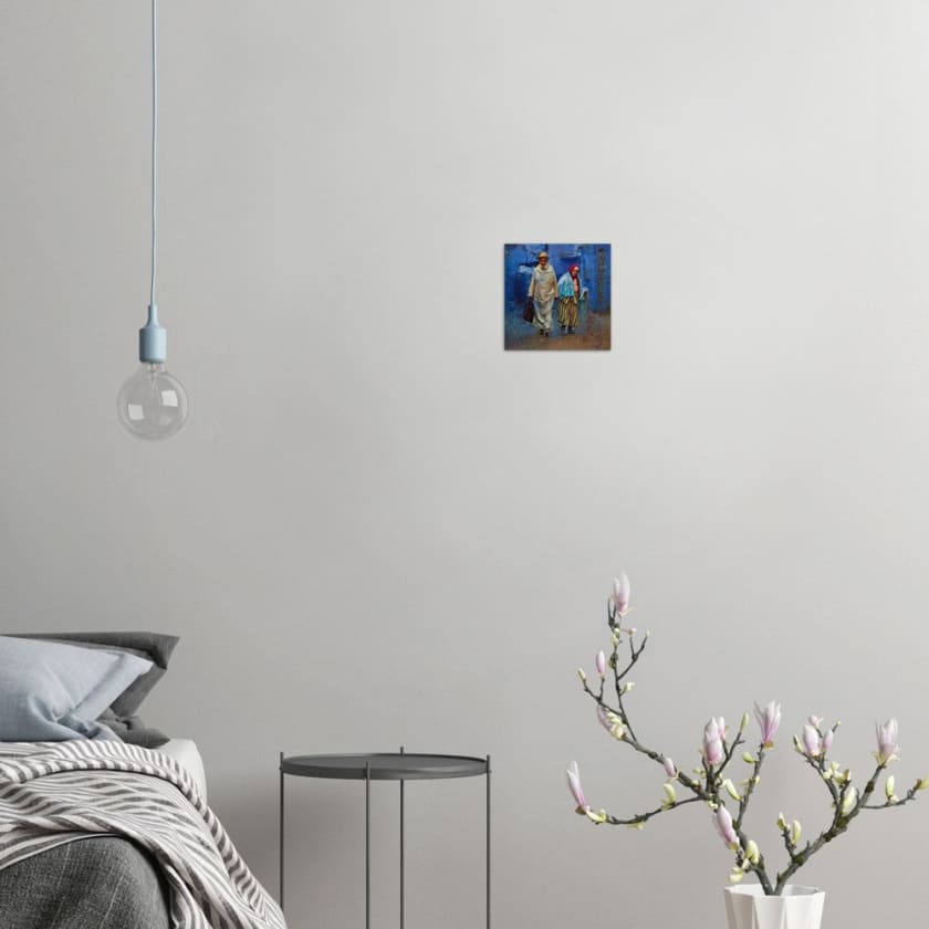 Tableau Maroc Cefchouane Impression en aluminium brossé - 