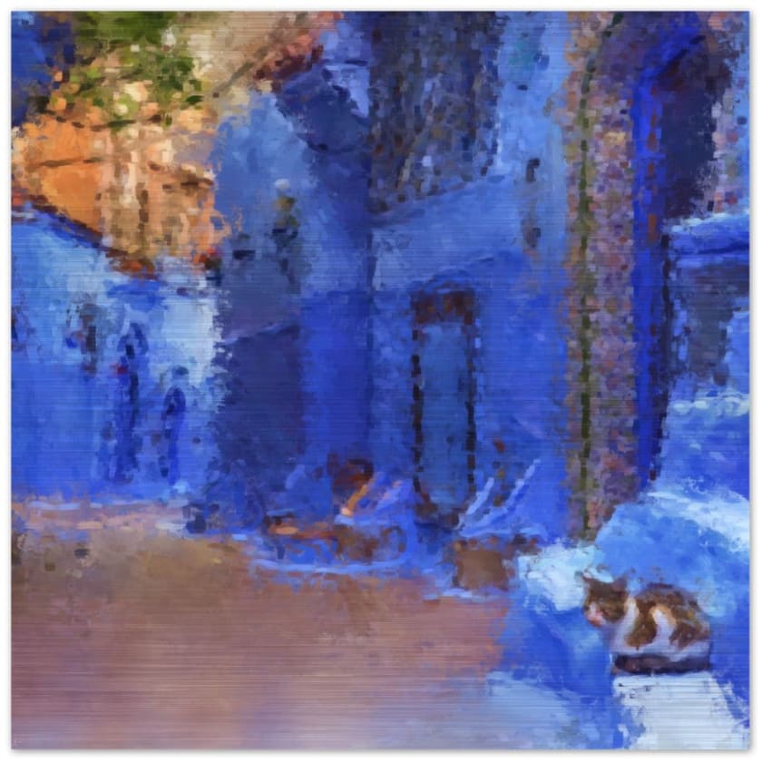 Tableau Medina Maroc Impression en aluminium brossé - Print 