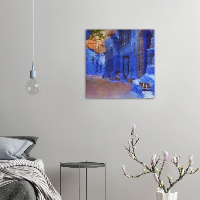 Tableau Medina Maroc Impression en aluminium brossé - Print 