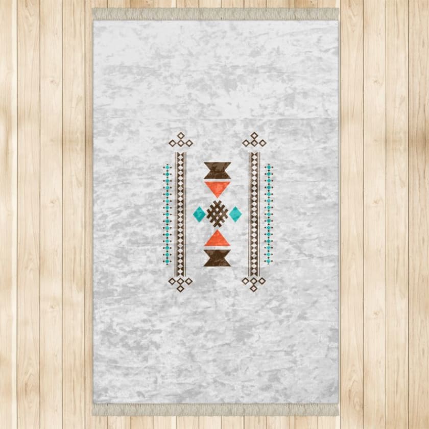 Tapis Marocain Motif berbère 128x200 velours Marbrée