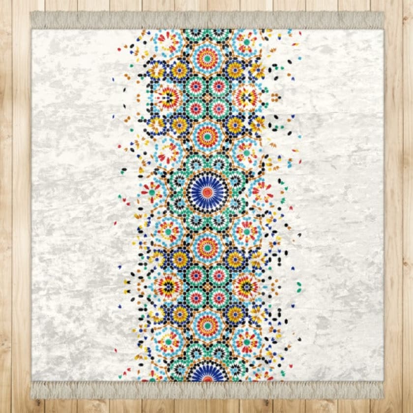 Tapis Marocain Motif zellige en velours
