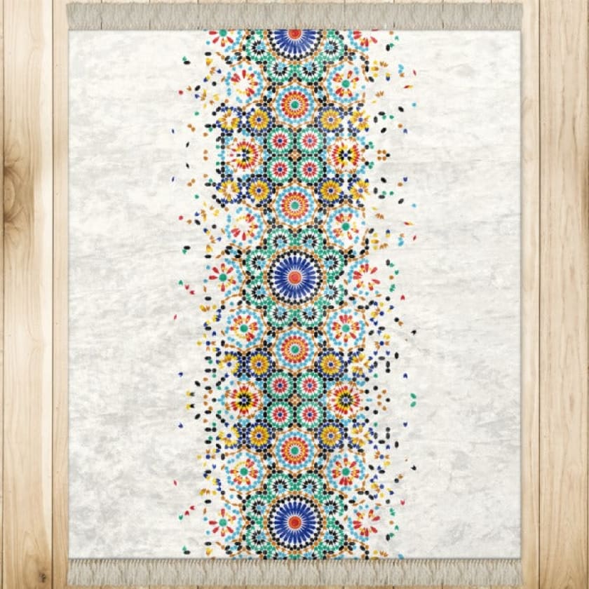 Tapis Marocain Motif zellige en velours