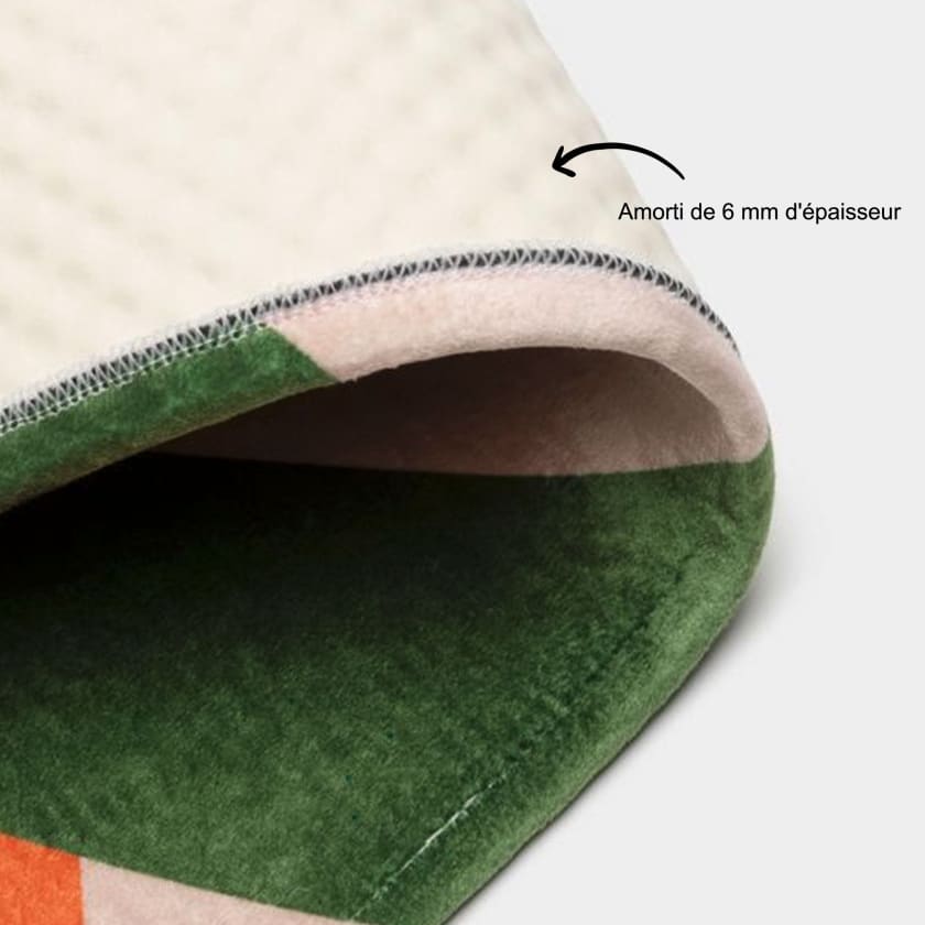 Tapis Marocain rouge en velours 128x200