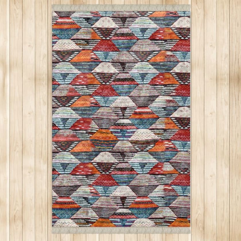 Tapis Motif Berbère Azilal Multicolore 128x200 en velours