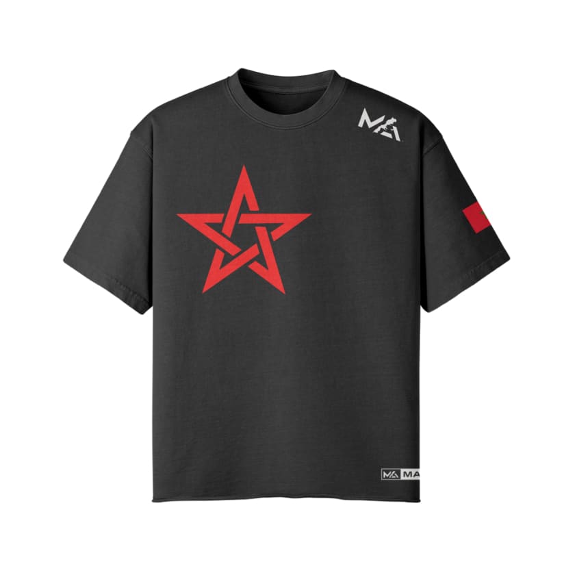 Tee-shirt oversize style vintage Étoile du Maroc