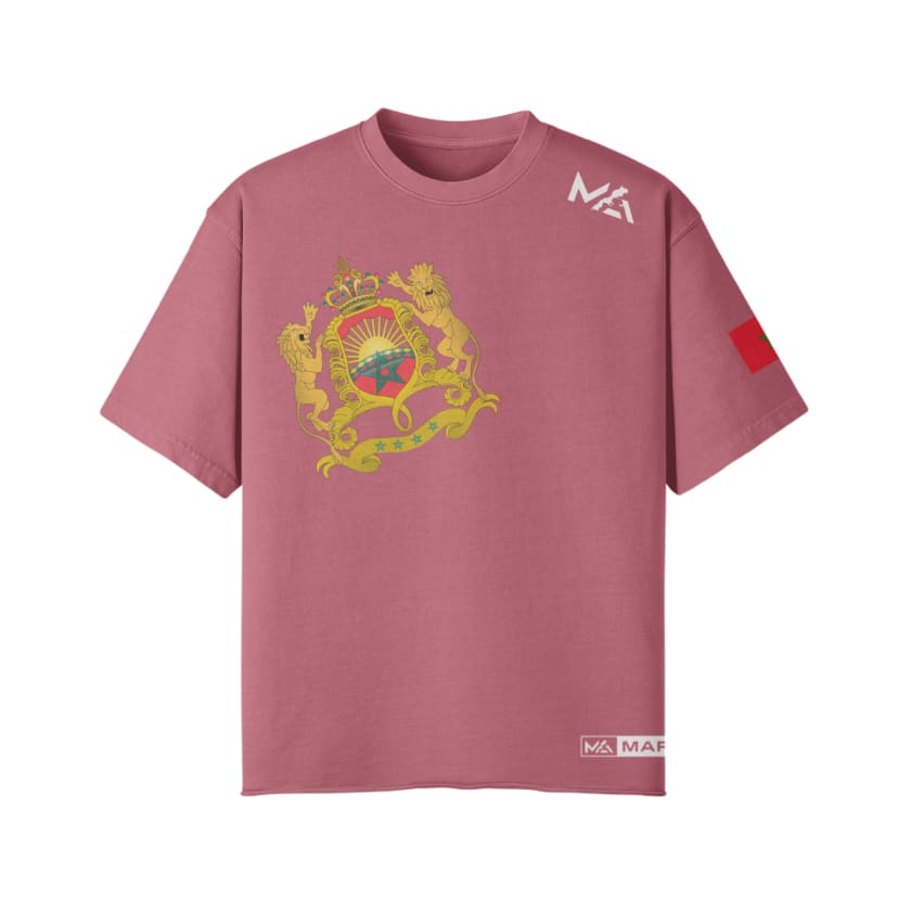 Tee-shirt surdimensionné style vintage Emblème du Maroc