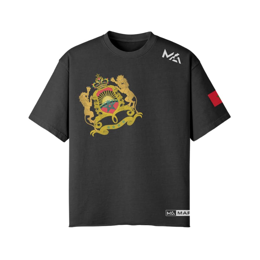 Tee-shirt surdimensionné style vintage Emblème du Maroc