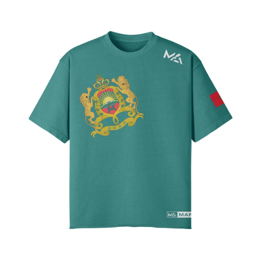 Tee-shirt surdimensionné style vintage Emblème du Maroc