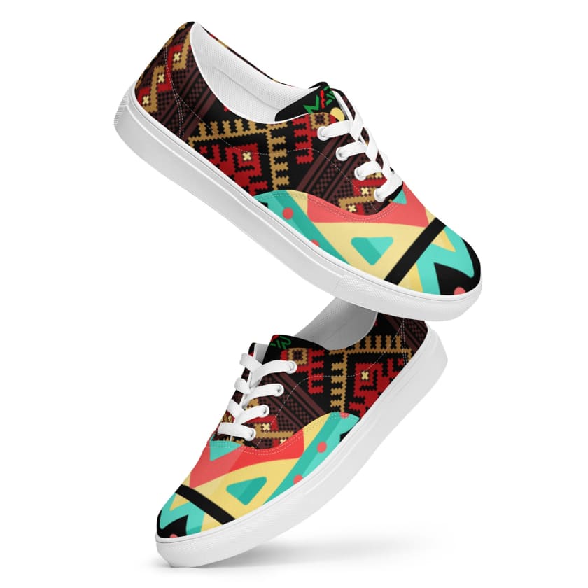 Tennis Motif Amazon en toile avec lacets femme