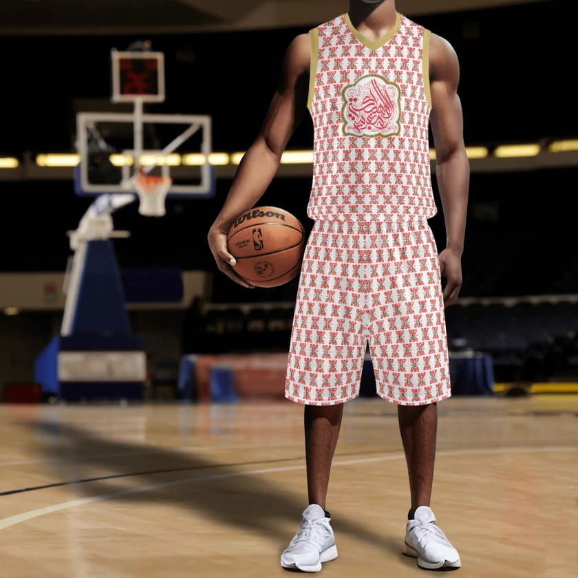 Tenue de basket Almamlaka motif berbère marocain