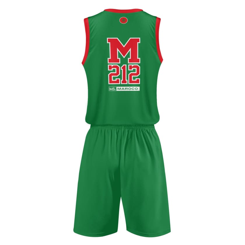 Tenue de basket-ball MAR212 Verte pour adultes unisexe 2