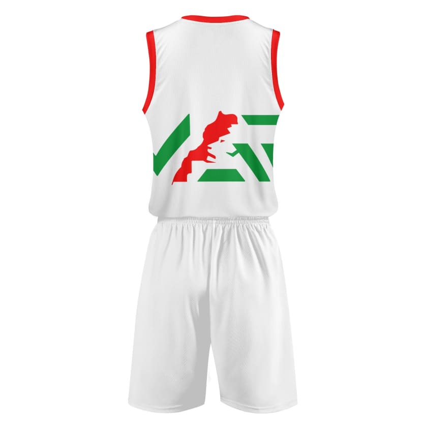 Tenue de basket MAR blanche adultes unisexe 2 pièces
