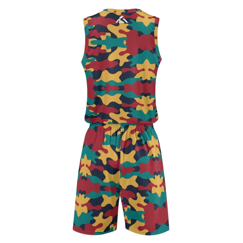 Tenue de basket MAR Camou unisexe 2 pièces