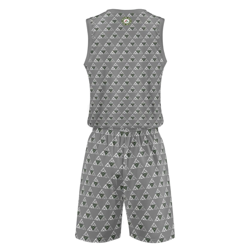 Tenue de basket MAR pour adultes unisexe 2 pièces Gris