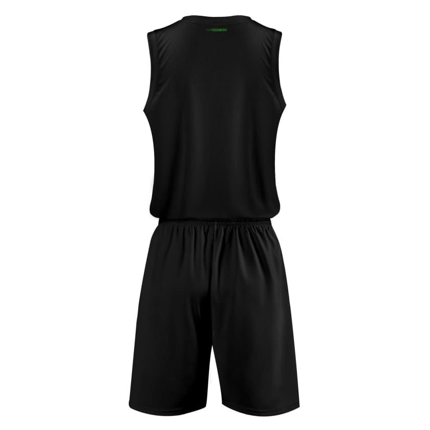 Tenue de basket MAR pour adultes unisexe 2 pièces Noir