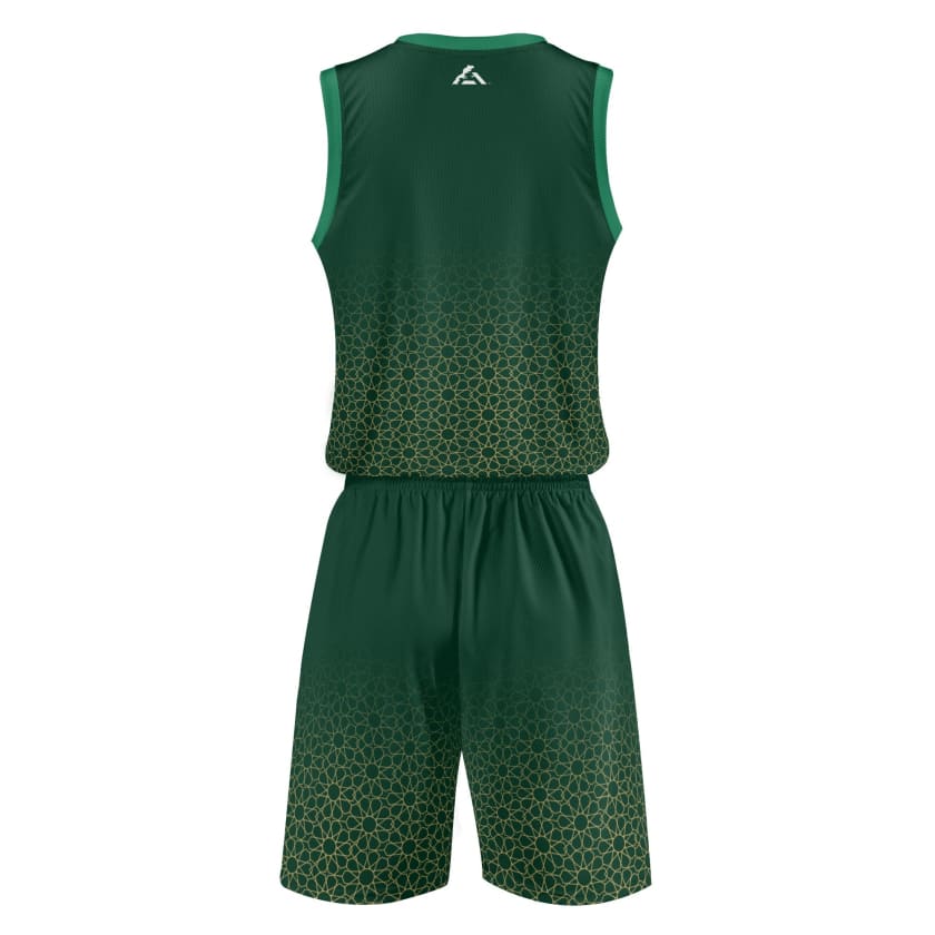 Tenue de basket MAR unisexe 2 pièces vert