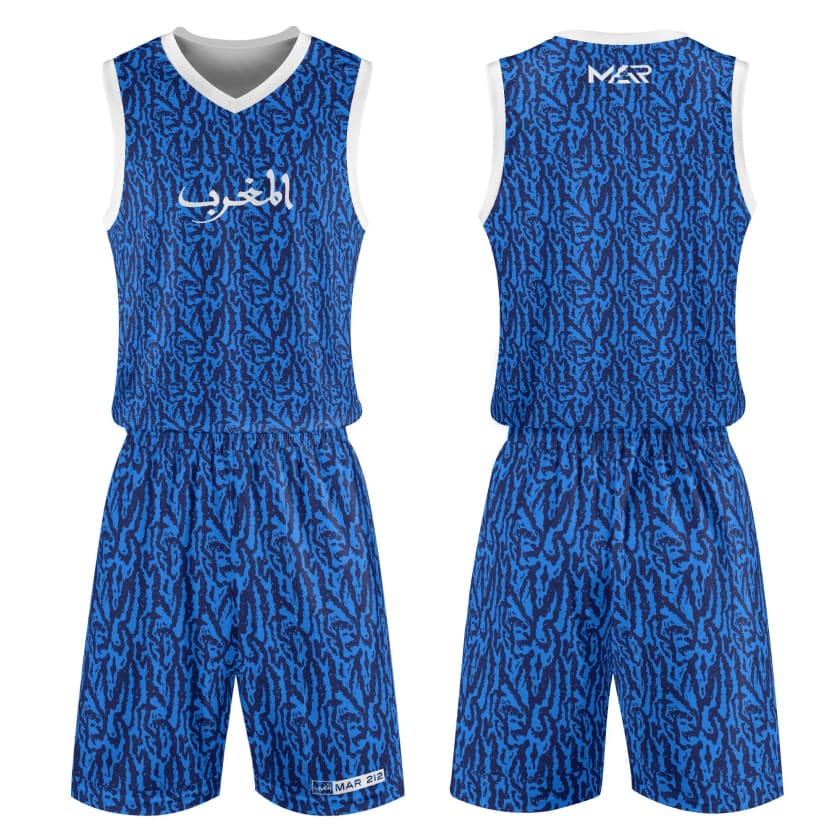 Tenue de basket Morocco Almaghreb bleu