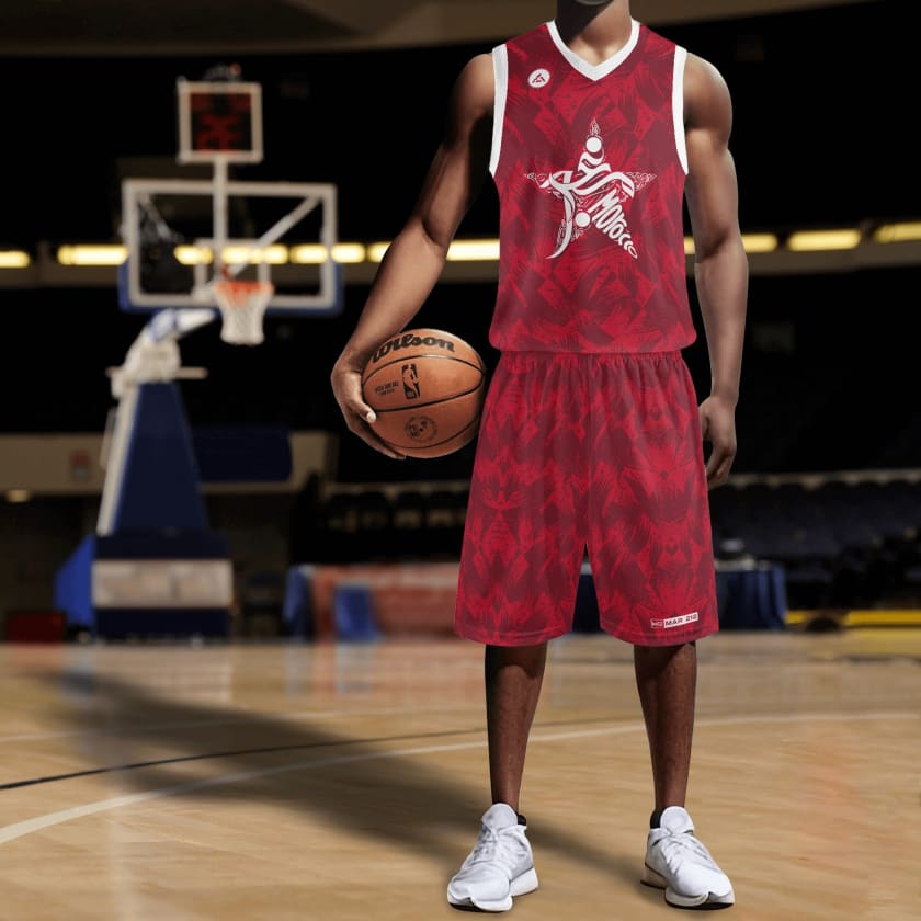 Tenue de basket Morocco star rouge