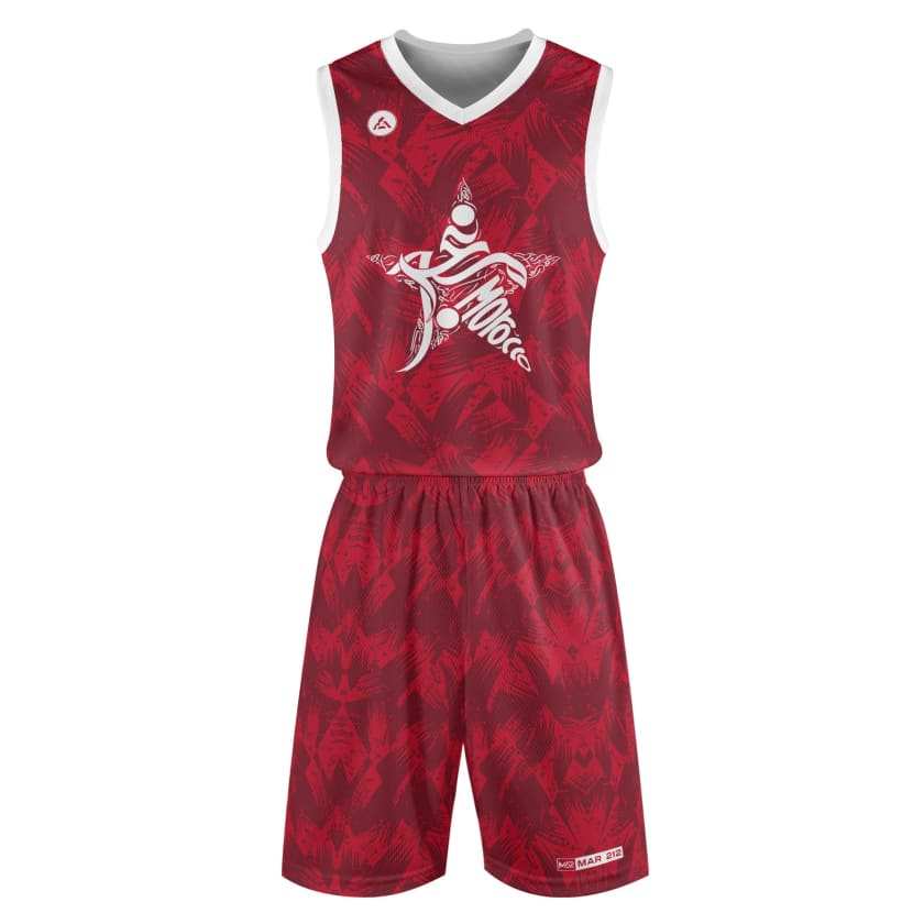 Tenue de basket Morocco star rouge