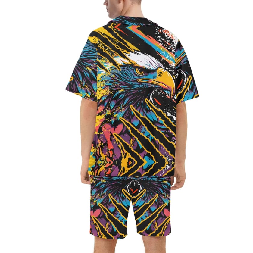 Tenue hawaïenne homme chemise et short MAR Aigle Royal