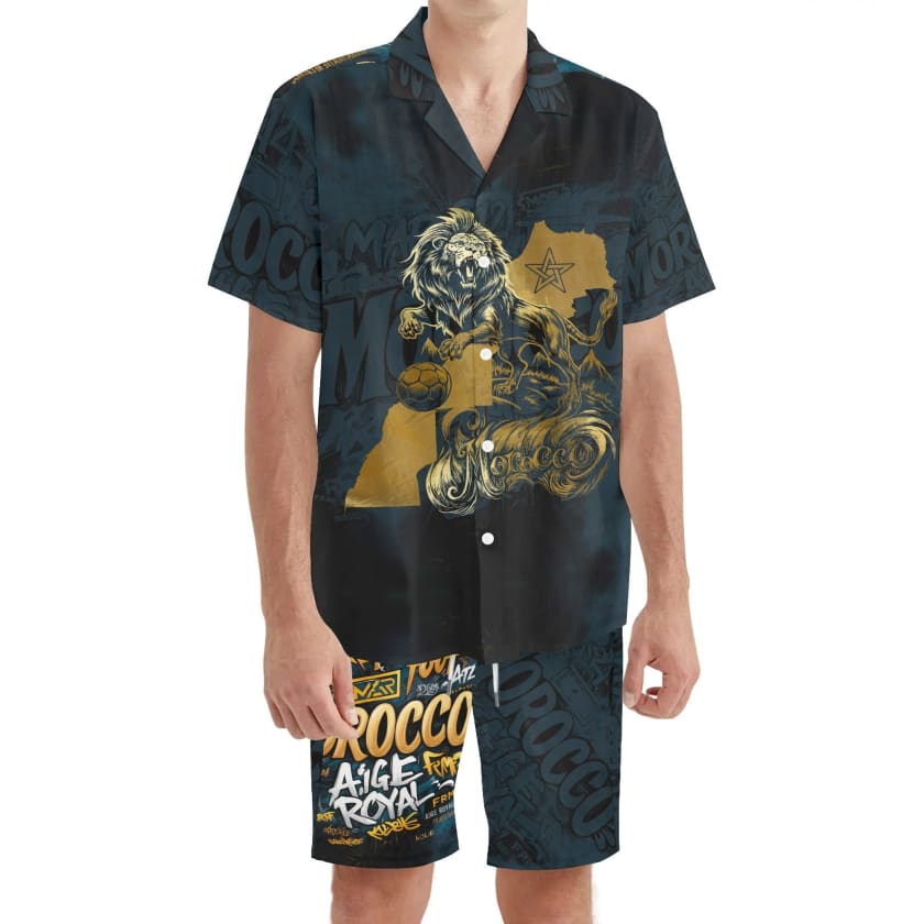 Tenue hawaïenne Morocco homme chemise et short MAR212