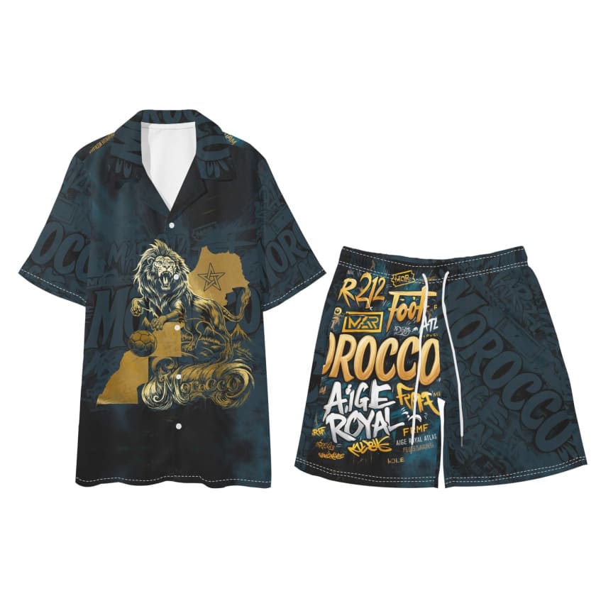 Tenue hawaïenne Morocco homme chemise et short MAR212