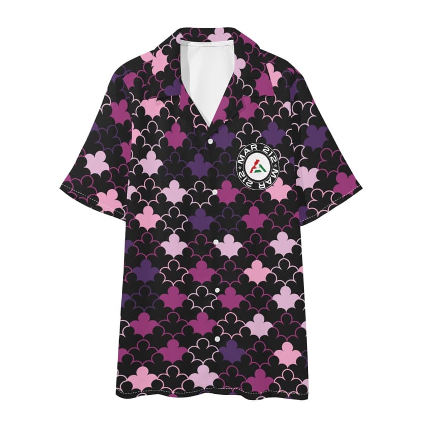 Tenue hawaïenne noire pour homme chemise et short MAR