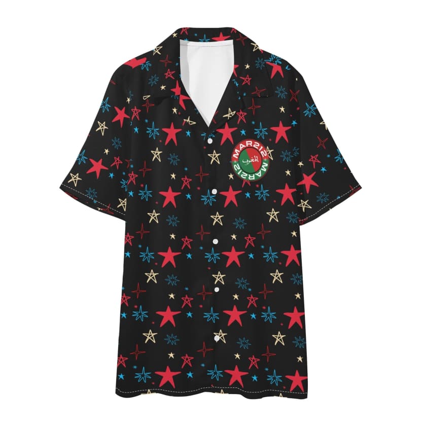 Tenue hawaïenne noire pour homme chemise et short MAR