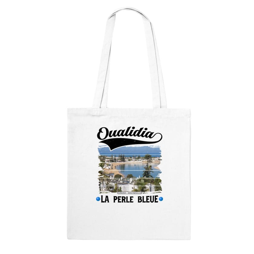 Tote Bag ville oualidia au maroc la perle bleue