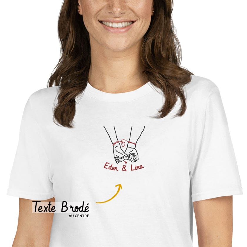 Tshirt personnalisé Brodé Femme T-Shirt Personnalisé couple