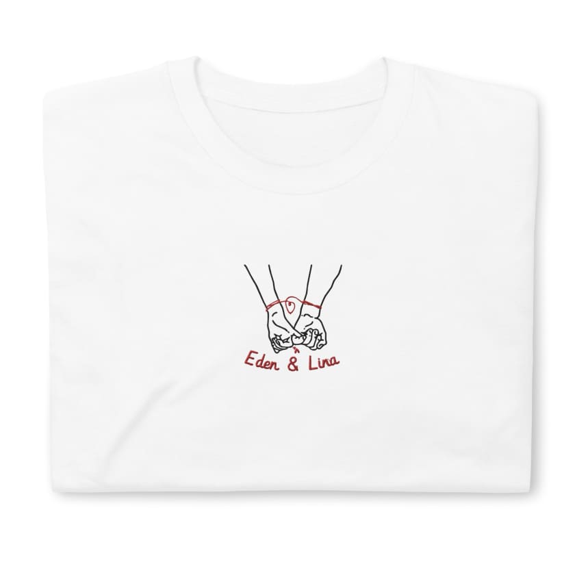Tshirt personnalisé Brodé Femme T-Shirt Personnalisé couple