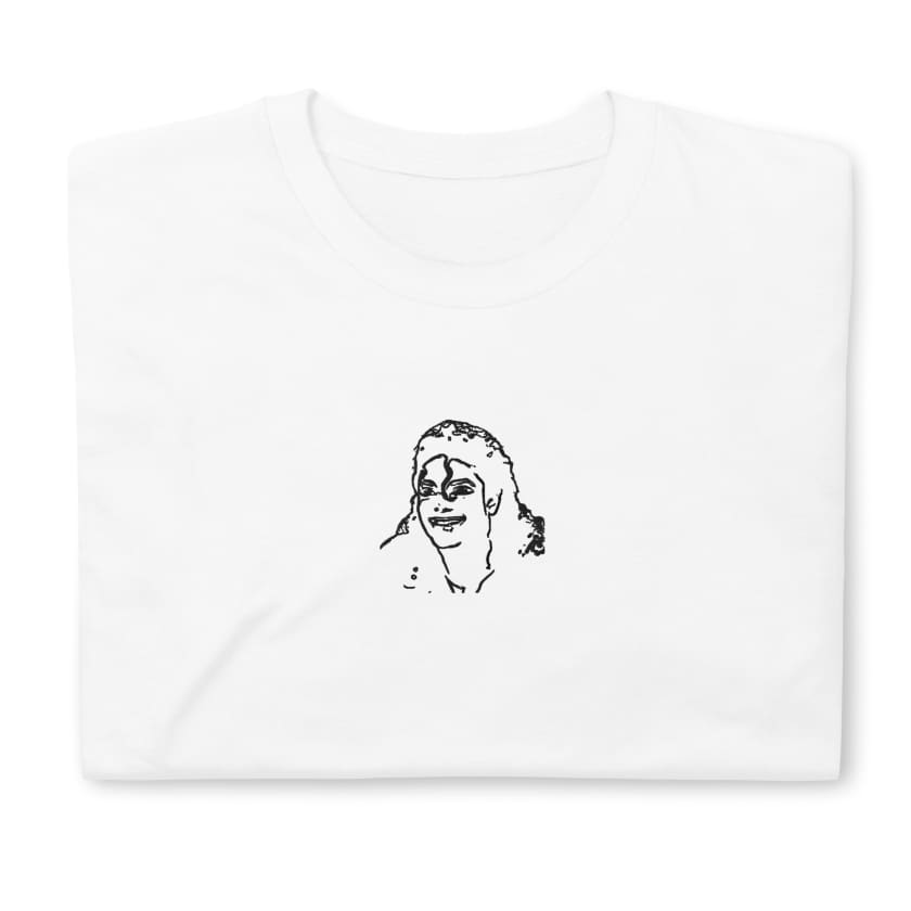 Tshirt personnalisé Brodé portrait Femme T-Shirt brodé Femme