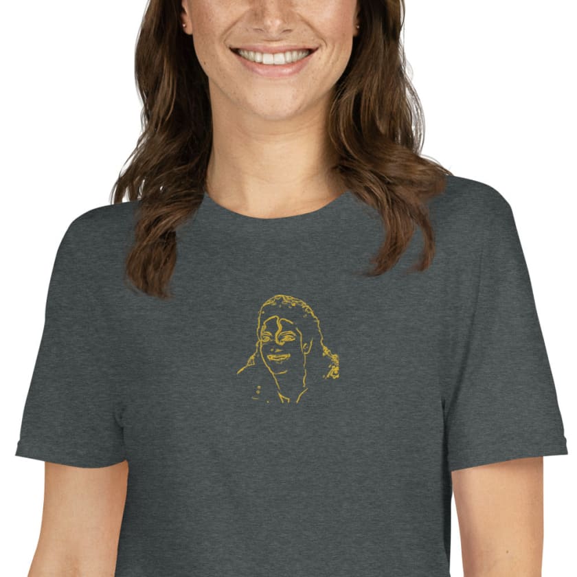 Tshirt personnalisé Brodé portrait Femme T-Shirt brodé Femme