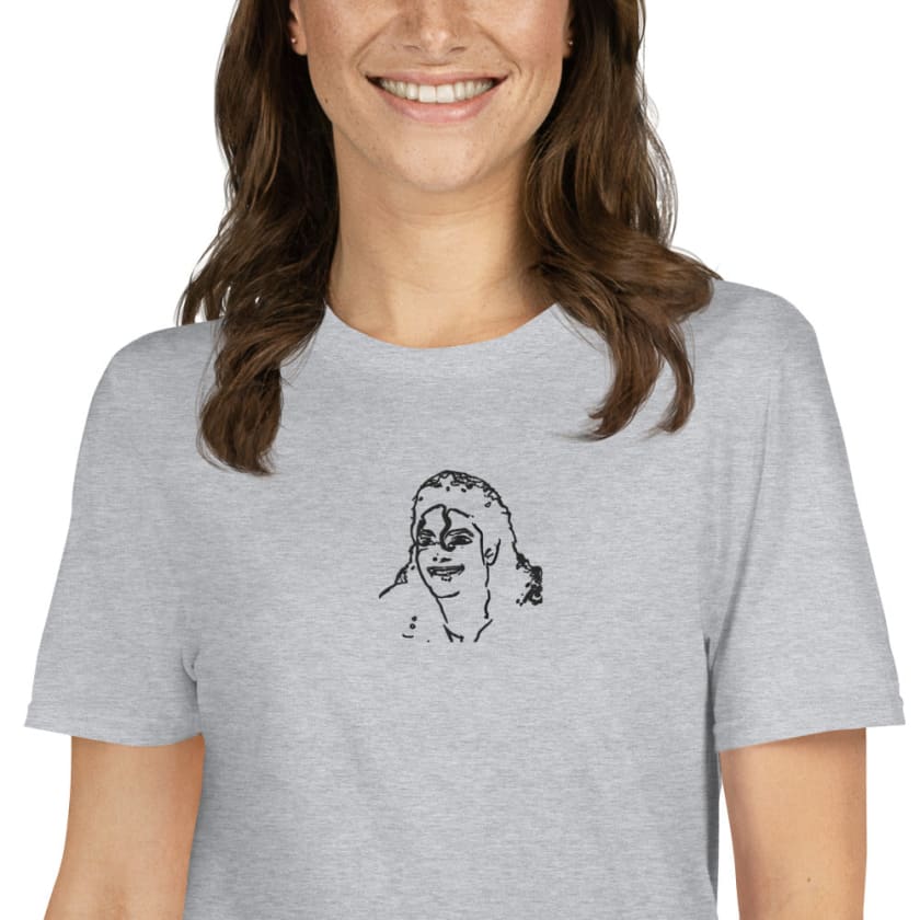 Tshirt personnalisé Brodé portrait Femme T-Shirt brodé Femme