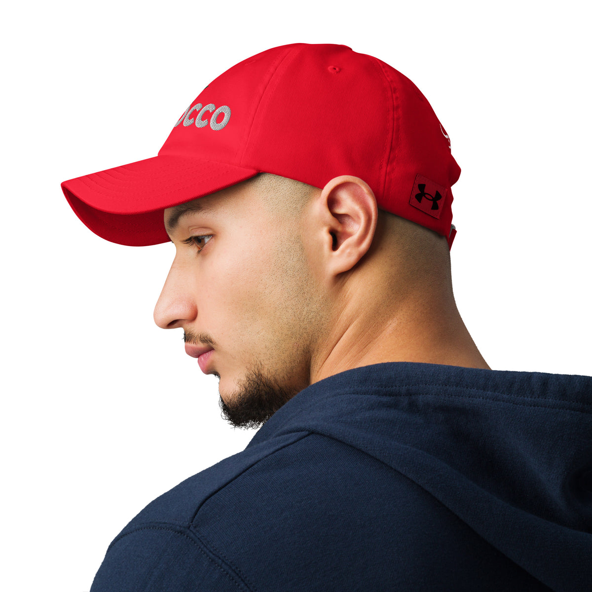Casquette Under Armour® rouge MOROCCO brodée