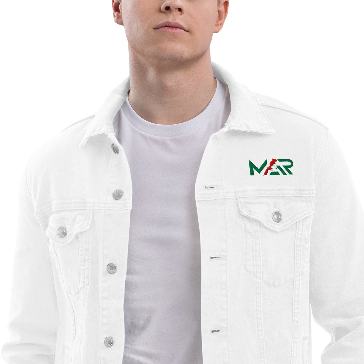 Veste denim MAR brodé unisexe