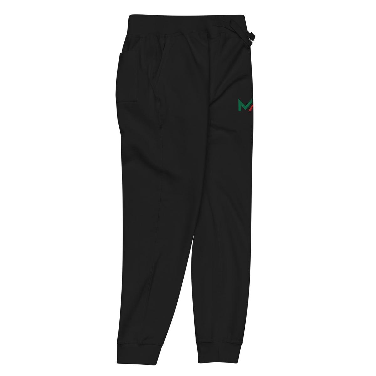Pantalon de survêtement MAR brodé en molleton noir unisexe